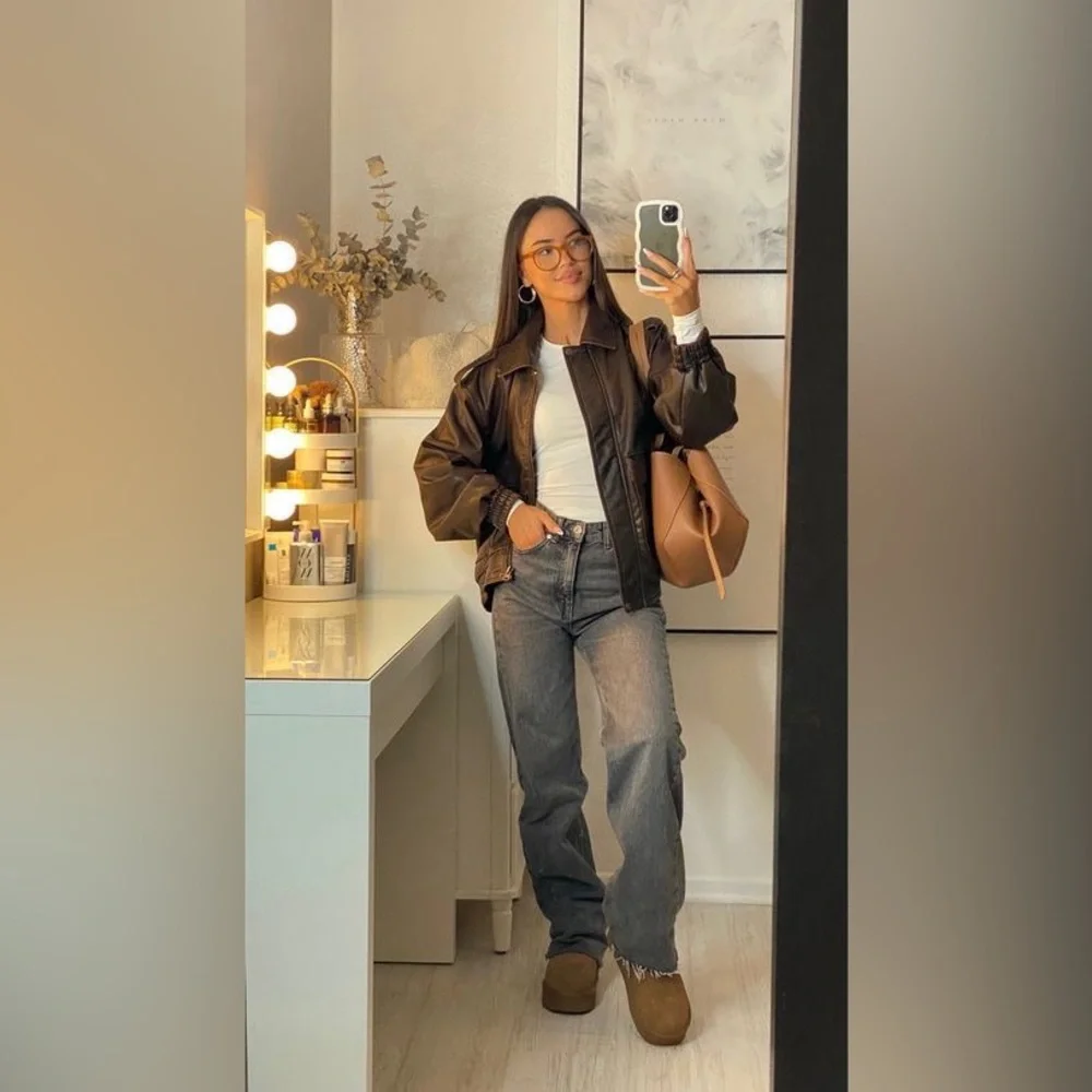 Vintage Men’s Genuine Leather Suede Coat Large - Picture 13 of 15